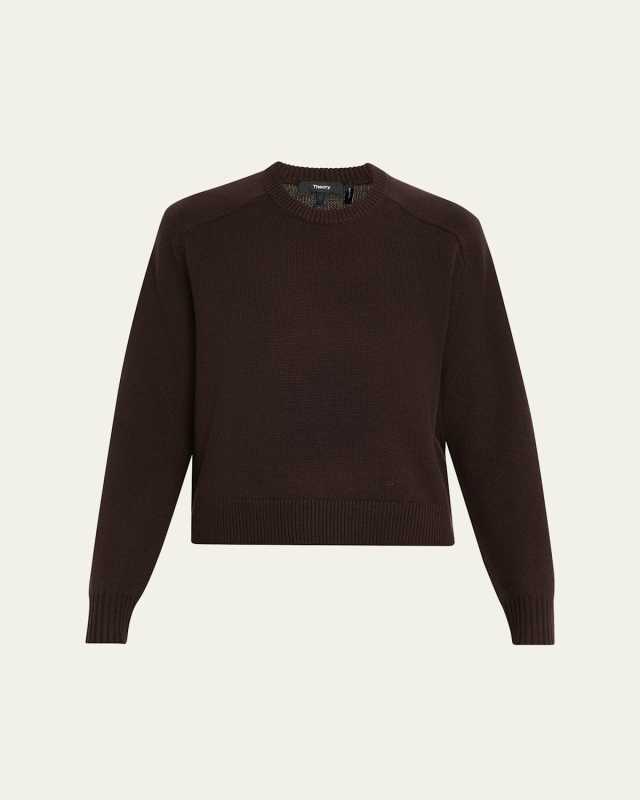 Cashmere Cropped Crewneck Sweat